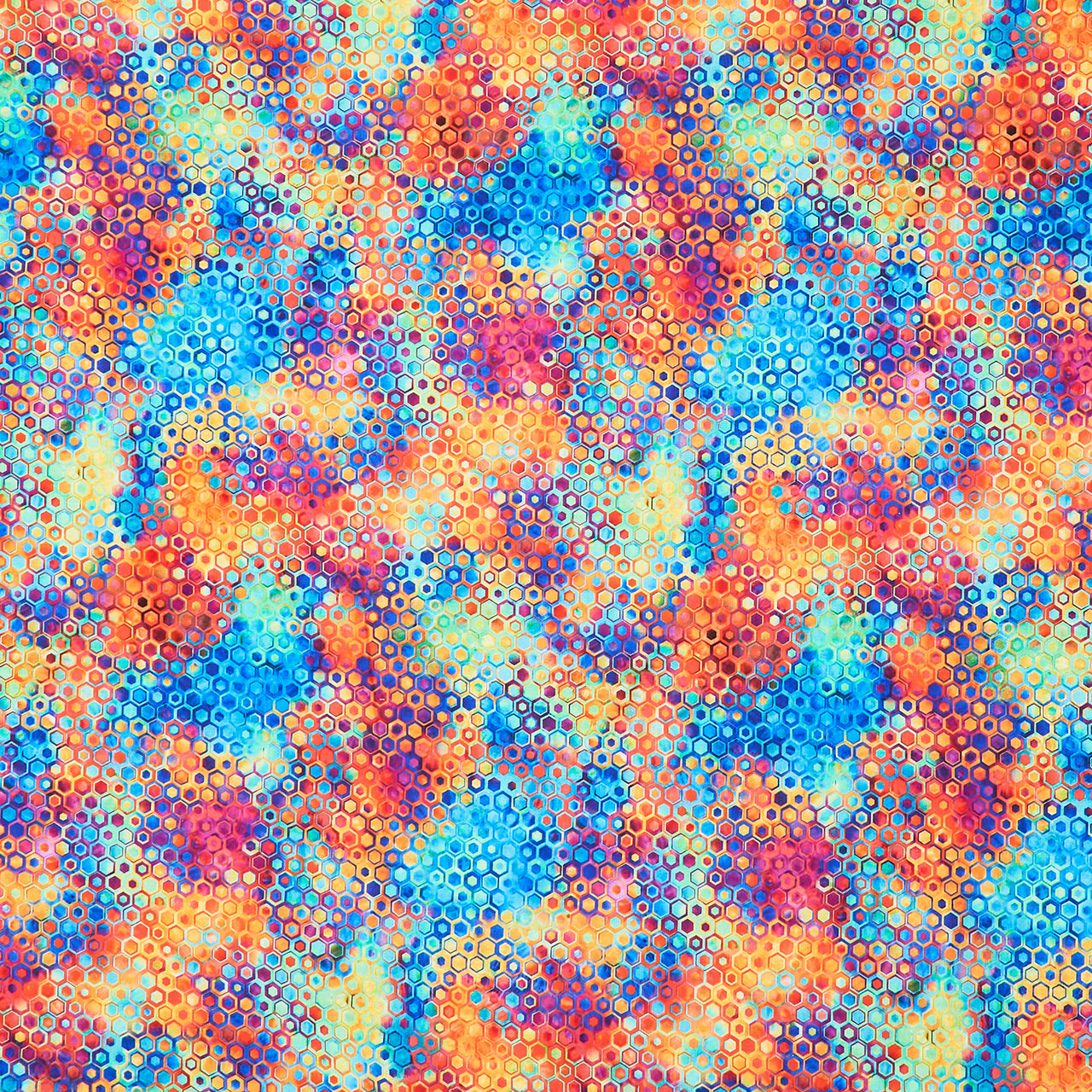 Phantasma Wide - Hexagons Fiesta Yardage