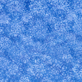Reflections Batiks - Mosaic Flower Blue Yardage