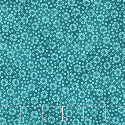 Imperial Collection 13 - Jewel Floral Dots Teal Yardage
