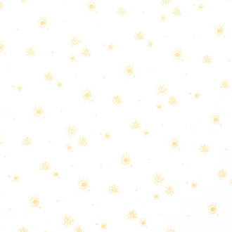 Honey Bees and Flowers Please - Tonal Sunflowers White Yardage