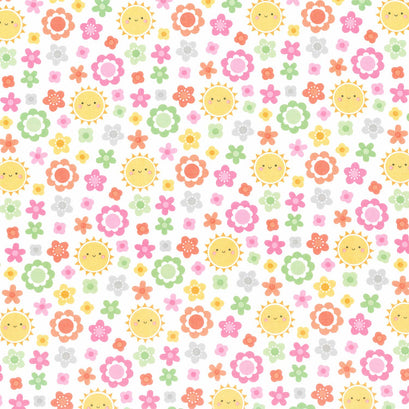 Bundle of Joy - Blossoms White Yardage