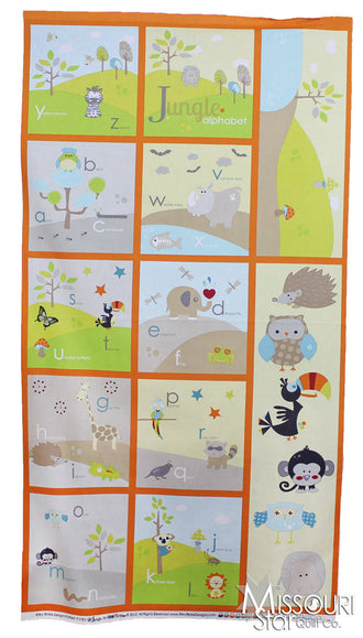 Life in the Jungle - Panel Orange Yardage