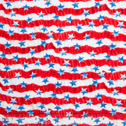 U.S.A - All The Way! - Stars and Stripes Red Yardage