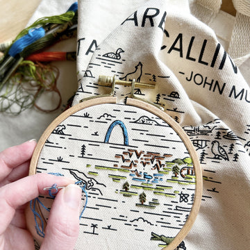 The Mountains Are Calling Embroidery Tote Kit Alternative View #3