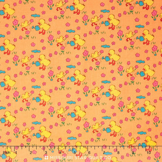 Toy Chest - Baby Chicks Orange Yardage