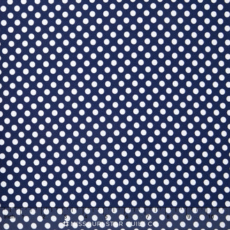Knit Basics - Small Dots Navy Yardage