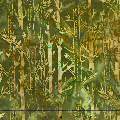 Artisan Batiks - Cornucopia 8 Tree Trunks Nature Yardage