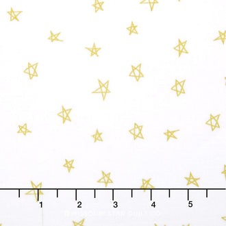 When Skies are Grey - Skies Star Gold Metallic Yardage