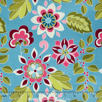 Botanique - Flowers Teal Yardage