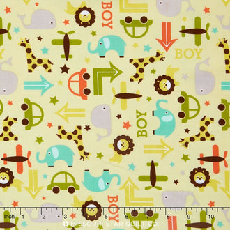 Oh Boy! - Main Yellow Flannel Yardage