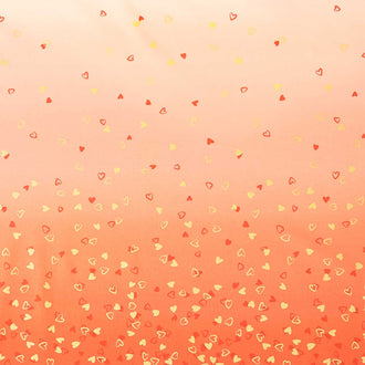 I Heart Ombre - Heart Ombre Tangerine Metallic Yardage