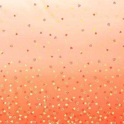 I Heart Ombre - Heart Ombre Tangerine Metallic Yardage