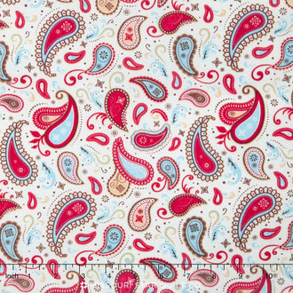 Rodeo Rider - Paisley Cream Yardage