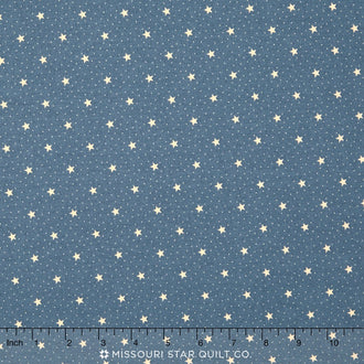 Let Freedom Ring - Stars Cadet Blue Yardage