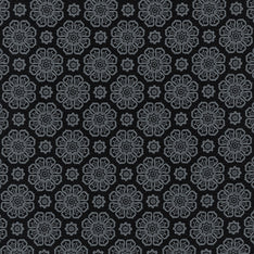 Blackout (Robert Kaufman) - Flowers Black Yardage Primary Image