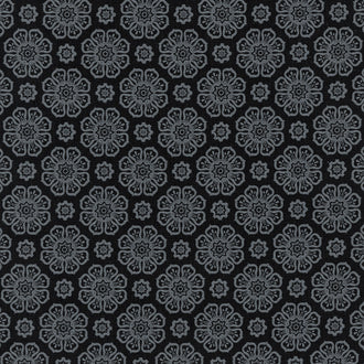 Blackout - Flowers Black Yardage