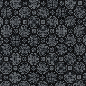 Blackout (Robert Kaufman) - Flowers Black Yardage Primary Image