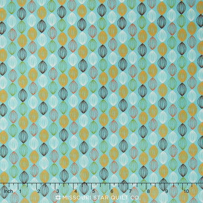 Dinosaur - Stripe Blue Yardage