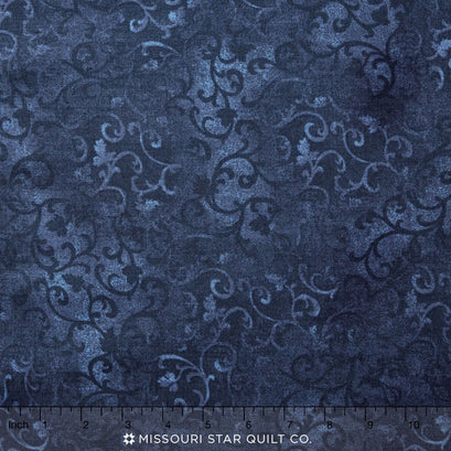 Wilmington Essentials - Scroll True Navy 108" Backing