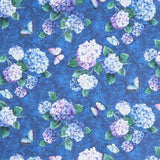 Rhapsody in Blue (Northcott) - Hydrangea Toss Blue Multi Yardage Primary Image
