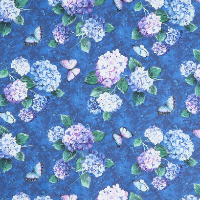 Rhapsody in Blue - Hydrangea Toss Blue Multi Yardage
