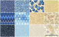 Winter's Grandeur Indigo Metallic Ten Squares