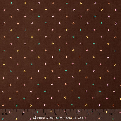 Woodland Clearing - Stitch Brown Yardage