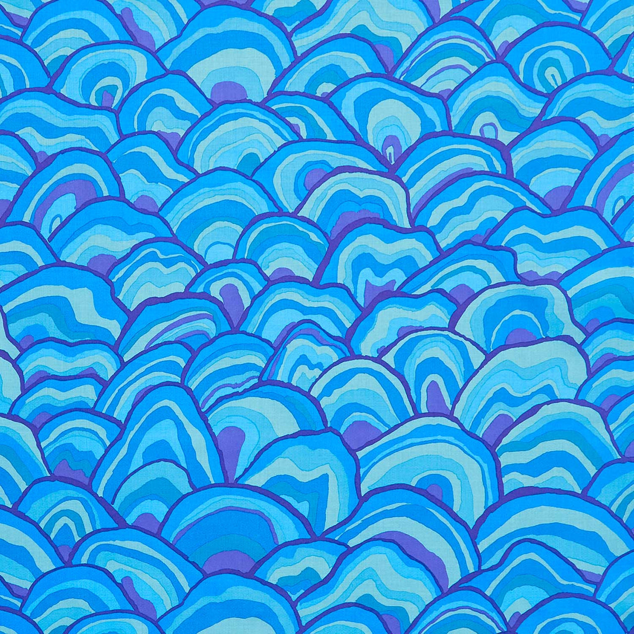 Kaffe Fassett Collective - August 2024 - Wobble Blue Yardage Primary Image