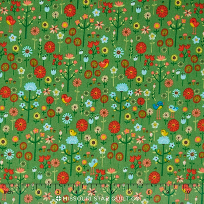 Roots & Wings - Garden Green Yardage