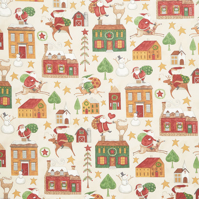 Up on the Housetop - Main Snowflake Yardage