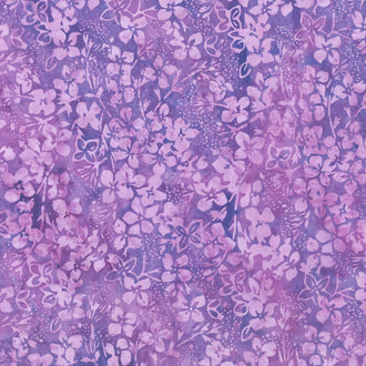 Floral Fun Batiks - Hydrangea Purple Yardage