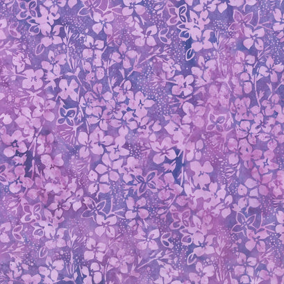 Floral Fun Batiks - Hydrangea Purple Yardage