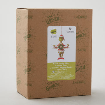 Jim Shore Dr. Seuss Grinch Holding Banner Ornament Alternative View #2