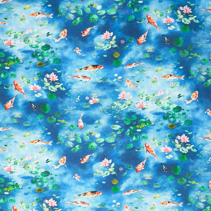 Lotus and Koi - Koi Blue Yardage Primary Image