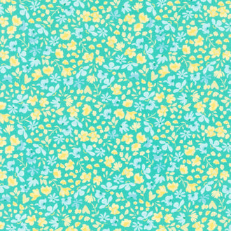 Buttercup - Petite Blooms Jade Yardage