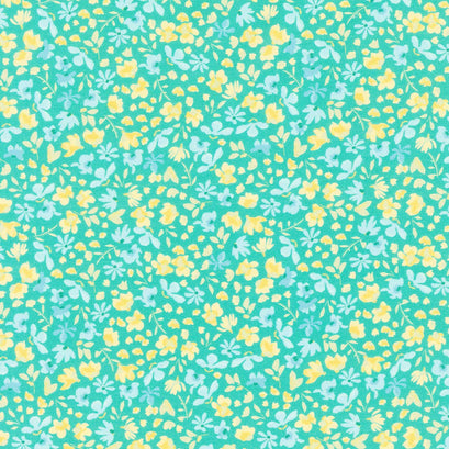Buttercup - Petite Blooms Jade Yardage