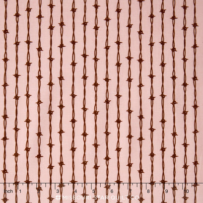 Cowgirl - Barbed Wire Pink Yardage