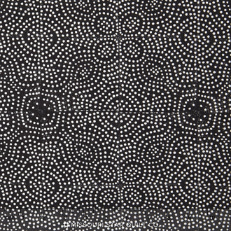 Jasmine - Dotty Block Print Ebony Yardage