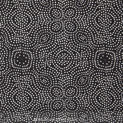 Jasmine - Dotty Block Print Ebony Yardage