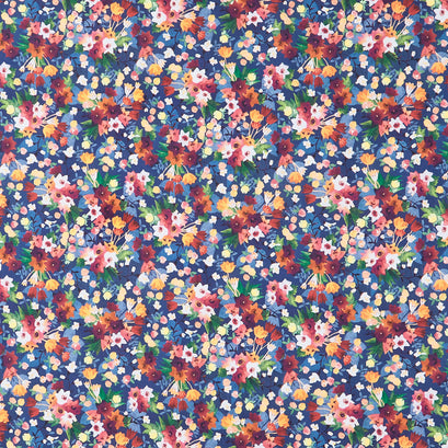 Dreaming of Fall - Floral Denim Yardage