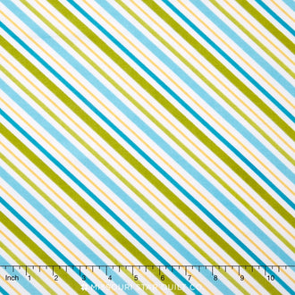 Happy Camper - Stripe Blue Yardage
