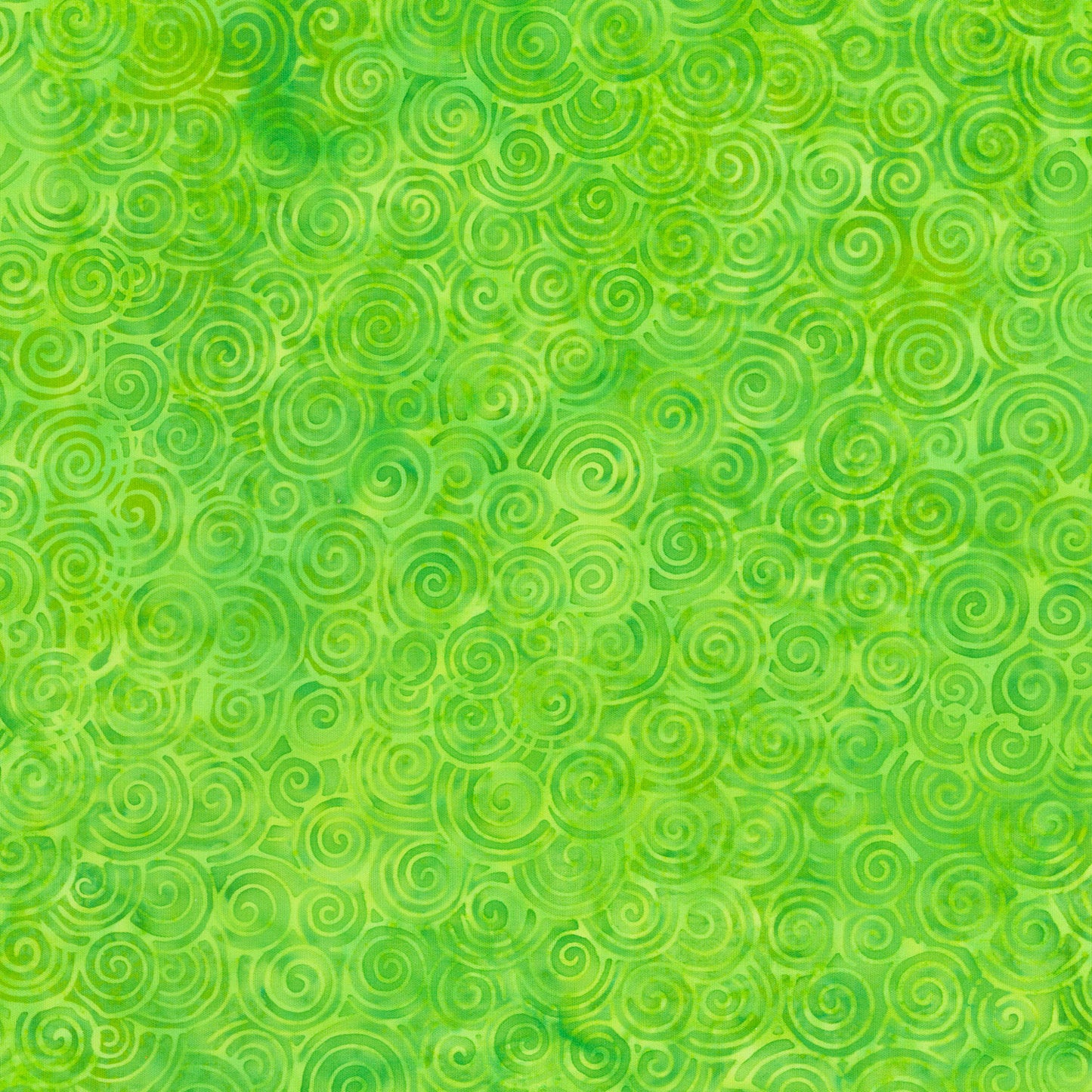 Summertime Batiks - Small Swirl Green Sprout Yardage Primary Image