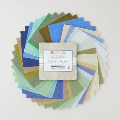 Kona Cotton - Cool Neutrals March 2025 Charm Pack