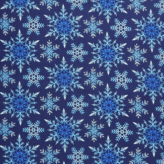 Crystal Frost 108" - Snowflakes Blue 108" Wide Backing