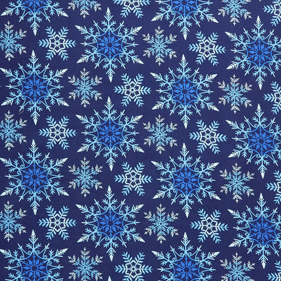 Crystal Frost 108" - Snowflakes Blue 108" Wide Backing