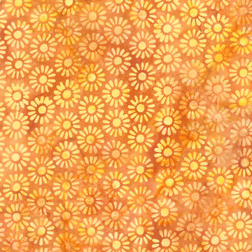 Twilight Batiks - Medium Daisy Orange Yardage Primary Image