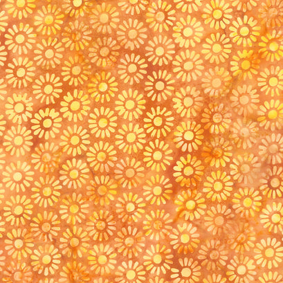 Twilight Batiks - Medium Daisy Orange Yardage