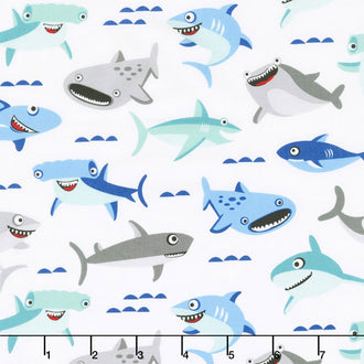 Sharktown - Sharktown Main White Yardage
