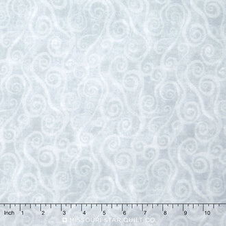 Wilmington Essentials - Swirly Scroll Gray 108" Flannel Backing