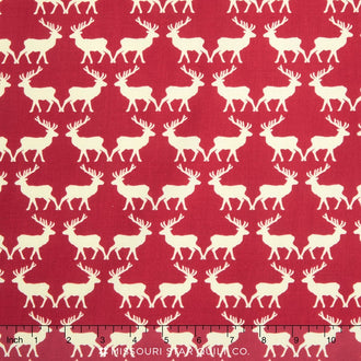 Postcards for Santa - Deer Red Yardage